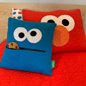 Land of Nod Cookie Monster Accent Pillow